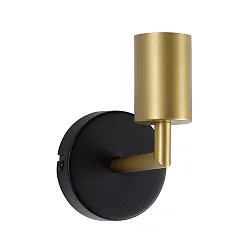 wall luminaire RAVI IP44 rigid E27 IP44, gold, black
