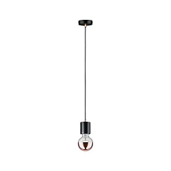 Marble Pendant luminaire NEORDIC NORDIN, E27 max. 20W, handmade, black / copper matt