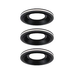 recessed luminaire SORMUS round, set of 3 IP65, black matt  3x 6,5W 560lm 3000K 100° 100° CRI >80