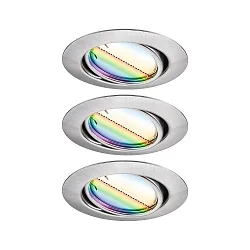 recessed luminaire BASE COIN LED swivelling, set of 3, RGBW, ZigBee controllable LED IP20