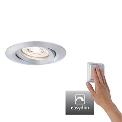 Recessed spot LED NOVA MINI PLUS with LED Module, IP23, swivelling, 230V, 4.2W 2700K 300lm 38°, dimmable, alu turned