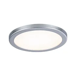LED Recessed Panel AERO VariFit, round, IP44, Ø 23cm, 18W 3000K, chrome matt