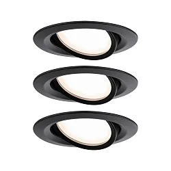 recessed luminaire NOVA PLUS COIN swivelling, set of 3 IP23, dimmable 6W 470lm 2700K CRI >80