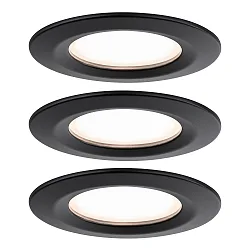 recessed luminaire NOVA PLUS COIN rigid, set of 3 IP44, dimmable 6W 470lm 2700K CRI >80