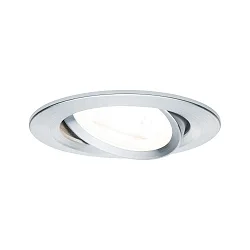 Paulmann Recessed luminaire Nova, IP23, round, set of 1, excl. lamp, max. 35W, GU10, aluminum