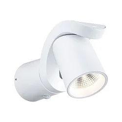 outdoor wall luminaire CUFF PIR with sensor IP44, transparent, white 