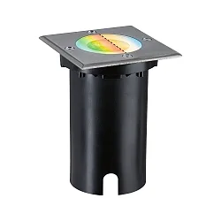 floor recessed luminaire FLOOR RGBW square, ZigBee controllable IP67, black dimmable