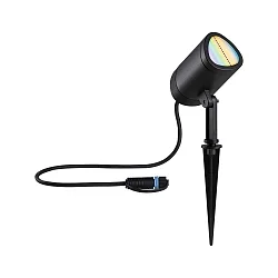 gorund spike luminaire PLUG&SHINE SHIRA RGBW, ZigBee controllable LED IP65, anthracite dimmable