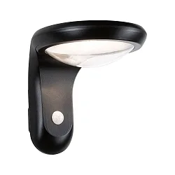 solar wall luminaire DISKOLA PIR with sensor IP44, anthracite, transparent 
