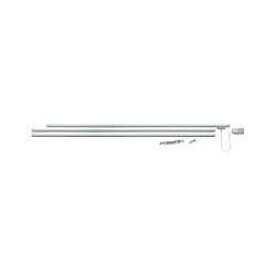 1-Phase track system Basic system URAIL, max. 1000W, 230V, chrome matt