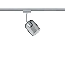 Paulmann URail Spot Blossom, excl. lamp, max. 10W G9, chrome matt, smoked glass