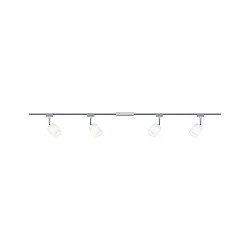 spot URAIL BLOSSOM with feed-in option, set of 4 G9, chrome, chrome matt, satin dimmable
