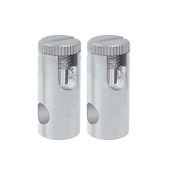 Accessories for Wire system LIGHT&EASY Electricity feed-in, 1 pair, max. 300W, 12V, chrome matt