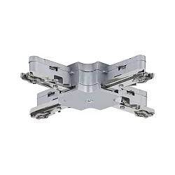 Accessories for 1-Phase track system URAIL X-coupler, 125mm, max. 1000W, 230V, chrome matt