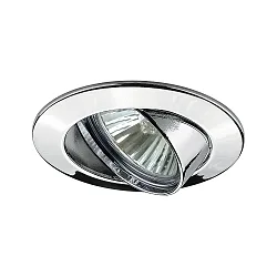 Recessed luminaire PREMIUM, 230V, GU10, 51mm, swiveling, chrome/aluminum