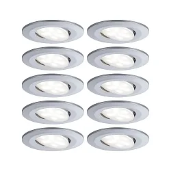 Set of 10 Outdoor LED Recessed spot CALLA IP65, swivelling, 230V, each 6W 4000K 680lm 100°