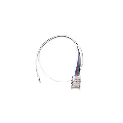 connecting cable flat, with plug, 4-pole, multicolour