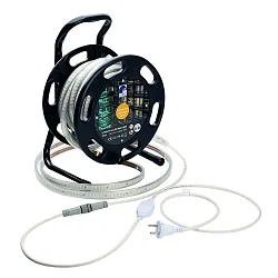 LED Strip VARDAFLEX AC WORK LIGHT PLUS / 15M DRUM 940 with feed-in option, with plug, with handle white