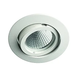 downlight MR16 round, swivelling IP20, white matt