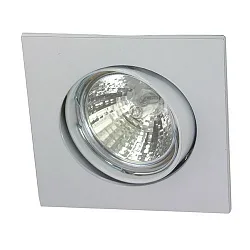 Die-cast Recessed spot QUADRO for MR16, swivelling, IP20, white matt