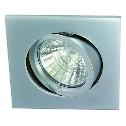 Alu die-cast Recessed spot QUADRO, swivelling, IP20, bayonet chrome matt