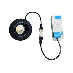 downlight GAIL Plug&Play round, swivelling IP65, powder coated, black matt dimmable