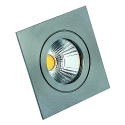 LED Recessed spot TULKA, 1,4401 X5CrNiMo 316, 8W, 2700K, square, fixed, IP55, without converter, stainless steel