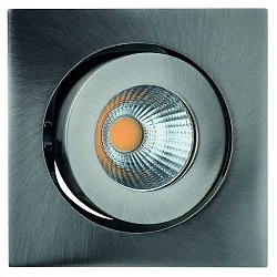 recessed luminaire RINCA COB swivelling, rotatable, current constant IP20, brushed iron dimmable 8W 694lm 2700K 25° CRI 90-100
