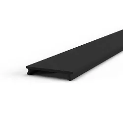 accessories profile cover TKP35/51 BLACKLIGHT FROSTED 2M flat, satined, black 200cm