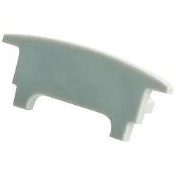 end cap COLLAR PROFILE FLAT flat, closed, grey