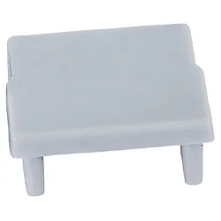 end cap PFH405 / PFH408 (COMBINED WITH COVER PFH892) high, closed, grey