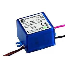 LED driver 350MA / 7-14V DC / 2.5-4.9W square, current constant, switchable, blue