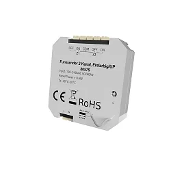 remote control WALL / 4 ZONES / SINGLE COLOUR 1-fold, built-in version, 2 channel, with output for radio control signal (RF)