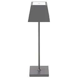 battery table lamp NUINDIE square, CCT Switch, dimmable IP54, graphite grey dimmable