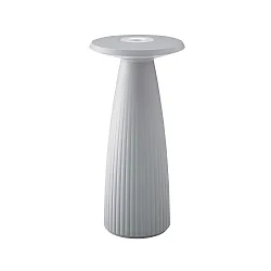 battery table lamp NUFLAIR CCT Switch, with touch dimmer, perforated IP54, fog grey dimmable