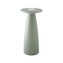 battery table lamp NUFLAIR CCT Switch, with touch dimmer, perforated IP54, sage green dimmable