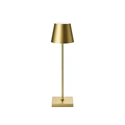 battery table lamp NUINDIE USB-C up / down, with USB connection, CCT Switch, with touch dimmer IP54, gold anodised dimmable