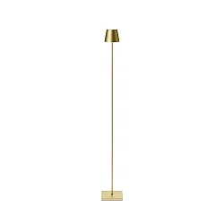 battery floor lamp NUINDIE USB-C up / down, with USB connection, CCT Switch, with touch dimmer IP54, gold dimmable