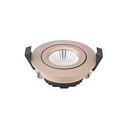 recessed luminaire DILED 68 swivelling, Dim-To-Warm IP30, champagner dimmable 6W 360lm 2100-2700K 36° 36° CRI 95