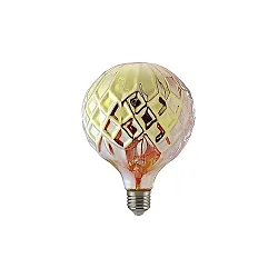 LED ORIENTAL Globe lamp TANIS G125, 230V, Ø 12.5 / L 17cm, 230Vac, E27, 4W 1500K 130lm 330°, dimmable, structured glass