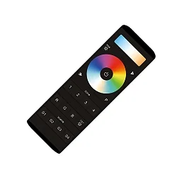 luxigent Hand remote control 4-chnnel with Touch control and buttons, RGB + CCT - Tunable White, incl. wall holder, black