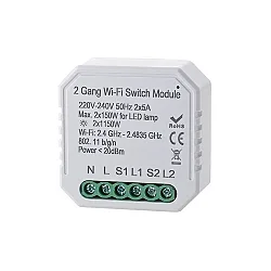 shaire WIFI Switch for flush-mounted boxes, 220-240V, IP20, 1 channel on/off, max. 150W LED