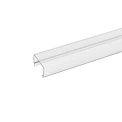 Cover for Alu mounting track 15, high, length 200cm, clear
