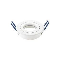 Aluminum Recessed luminaire with quick-change inner ring, incl. GU5.3 socket, IP20, Ø 8.3cm, DA 6.8cm, swiveling 25°, black