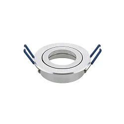 Aluminum Recessed luminaire with quick-change inner ring, incl. GU5.3 socket, IP20, Ø 8.3cm, DA 6.8cm, swiveling 25°