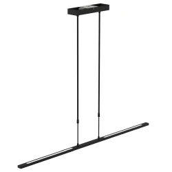 Steinhauer Pendant luminaire ZELENA LED, 3 flames, black
