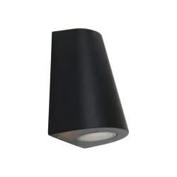 Steinhauer Outdoor wall luminaire LOGAN, 2 flames, GU10, oval, black