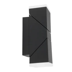 Steinhauer Outdoor wall luminaire JACK, 2 flames, LED, square, black