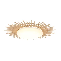 AN Ceiling luminaire AURA, Bambusring, white