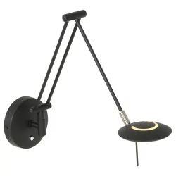 Steinhauer Wall luminaire ZODIAC LED, 1 flame, black
